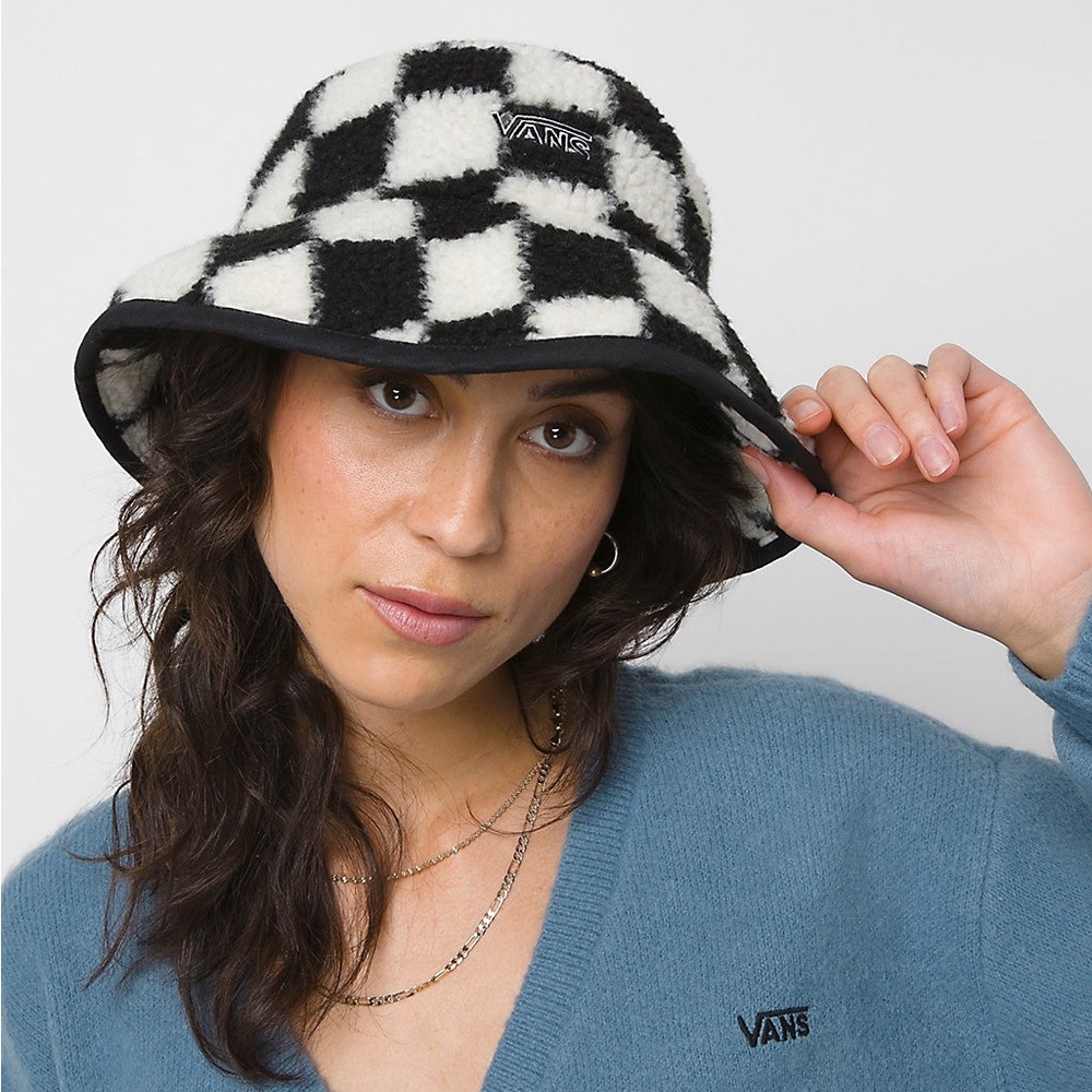 Vans winterset checkerboard sherpa bucket hat